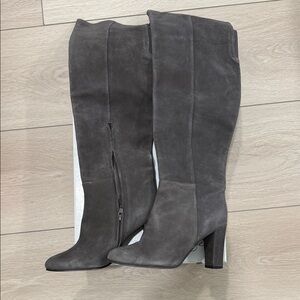 Halogen Charcoal Over the Knee Boots